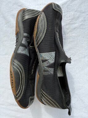 Merrell Barrado Black Mesh Zip Up Slip On Sneakers Shoes Women's Size 9 (J73426)